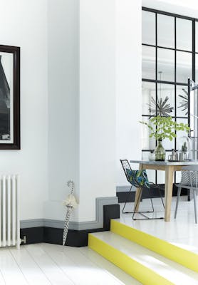 Pair Grey with Colour Highlights: Hallway-Diner ‘Trumpet’